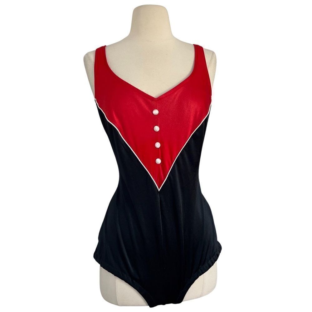 Vintage 60s / 70s Louisa Brooks Retro One Piece Swim Suit